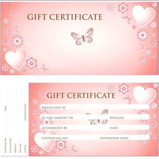 Berkeley Gift Certificate Booklet - 50 pgs - GC08