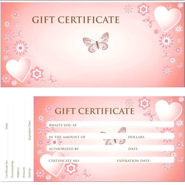 Gift Certificate Booklet - 50 pgs - GC08