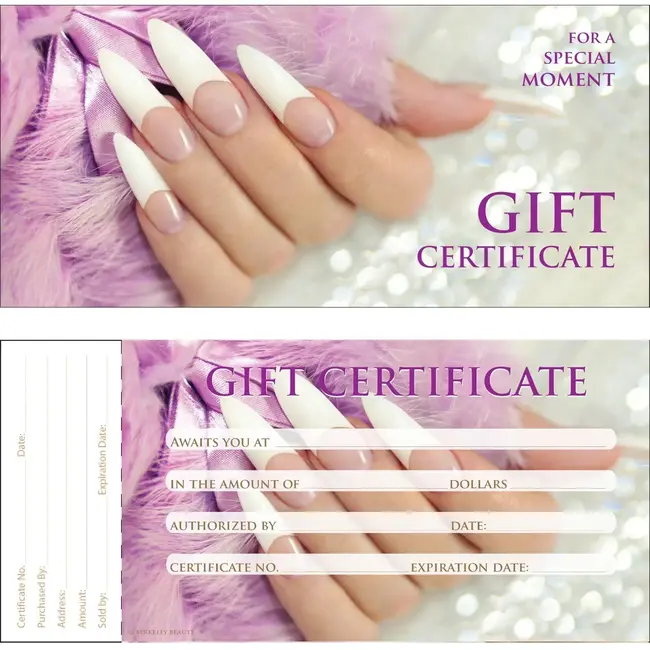 Gift Certificate Booklet - 50 pgs