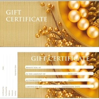 Berkeley Gift Certificate Booklet - 50 pgs - GC106