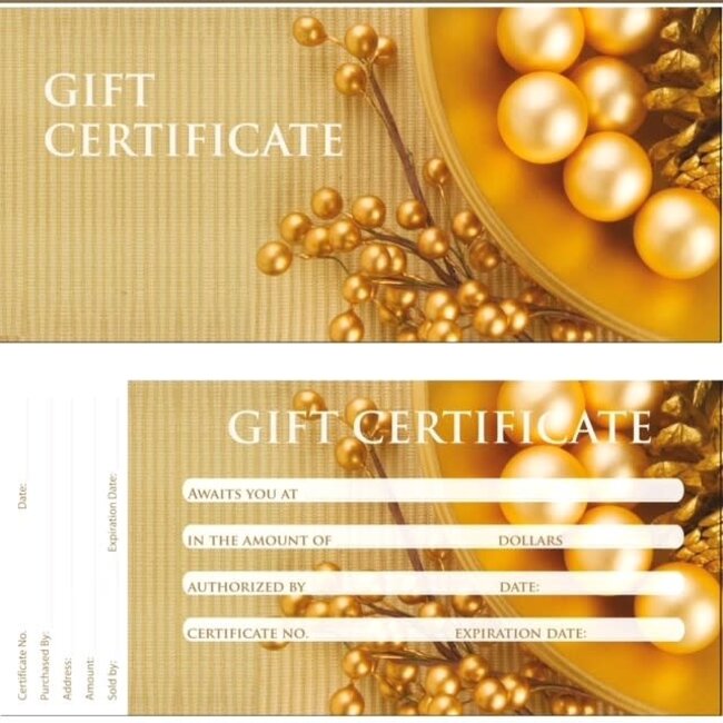 Gift Certificate Booklet - 50 pgs - GC106