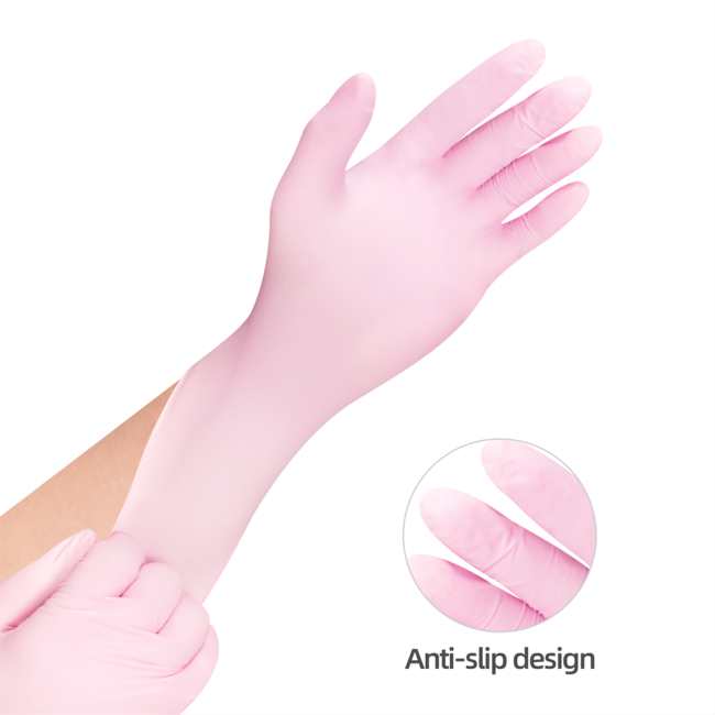 Anboson - Nitrile Gloves - Pink - Small