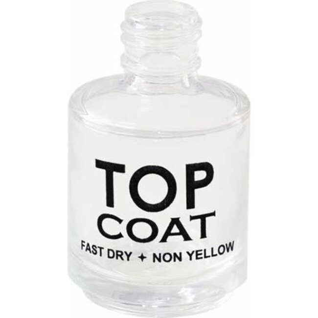 Empty Nail Polish Bottle - Clear - "Top Coat" - 0.5 fl oz