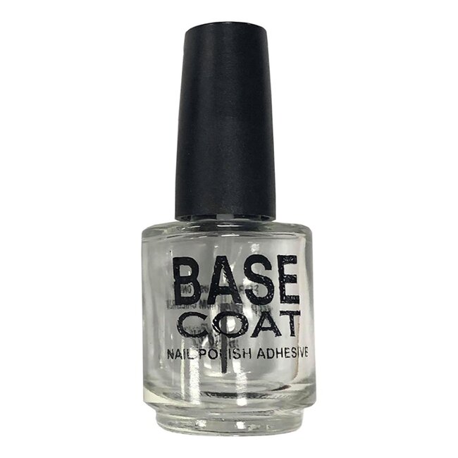 Empty Nail Polish Bottle - Clear - "Base Coat" - 0.5 fl oz