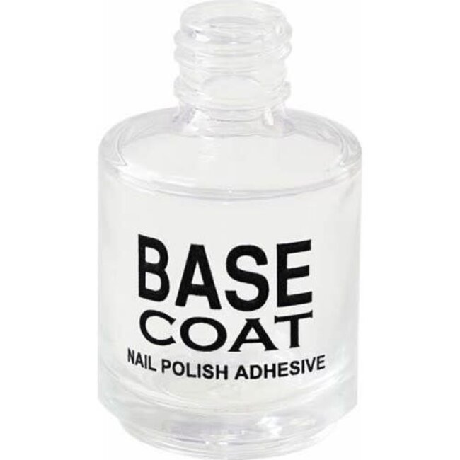 Empty Nail Polish Bottle - Clear - "Base Coat" - 0.5 fl oz