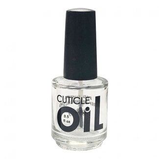 Empty Nail Polish Bottle - Clear - "Cuticle Oil" - 0.5 fl oz