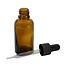 Glass Dropper Bottle - Amber Brown - 1 oz