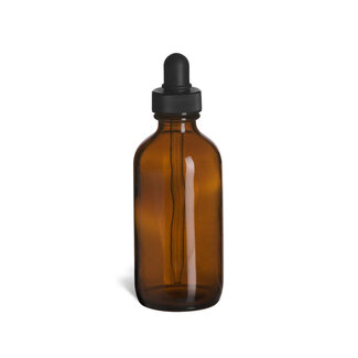 Berkeley Glass Dropper Bottle - Amber Brown - 4 oz