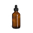 Glass Dropper Bottle - Amber Brown - 4 oz