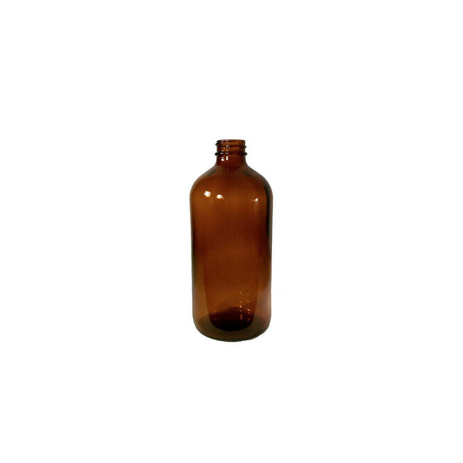 Glass Dropper Bottle - Amber Brown - 4 oz