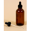 Glass Dropper Bottle - Amber Brown - 4 oz