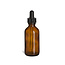 Glass Dropper Bottle - Amber Brown - 2 oz