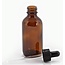 Glass Dropper Bottle - Amber Brown - 2 oz