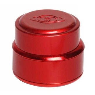 Berkeley Aluminum Jar w/ Lid - Red - 0.5 oz