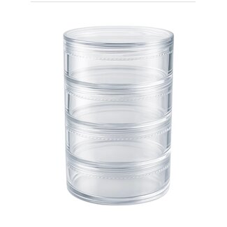 Tolco - Stackable Jars Clear - 4 Ct