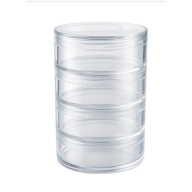 Tolco - Stackable Jars Clear - 4 Ct
