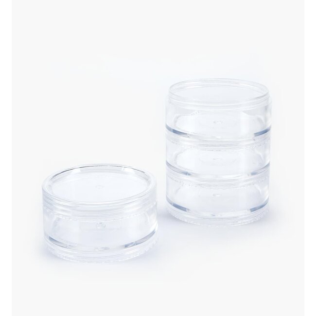 Tolco - Stackable Jars Clear - 3 Ct