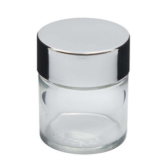 Berkeley Glass Jar W/ Silver Lid - 3.3 oz