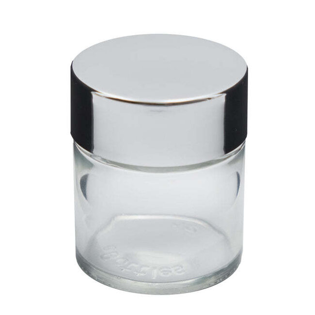 Glass Jar W/ Silver Lid - 3.3 oz
