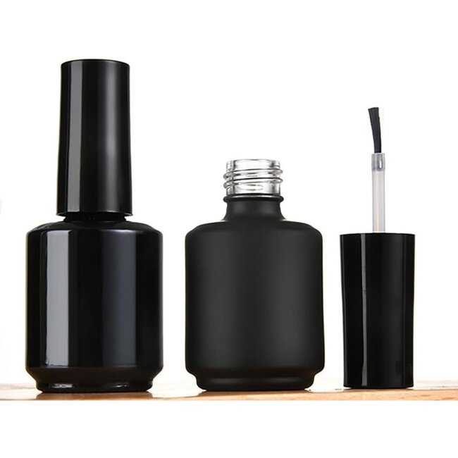 Empty Nail Polish Bottle - Matte Black - 0.5 fl oz
