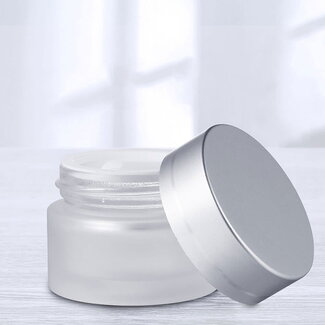 Berkeley Glass Jar W/ Silver Lid - 1.3 oz