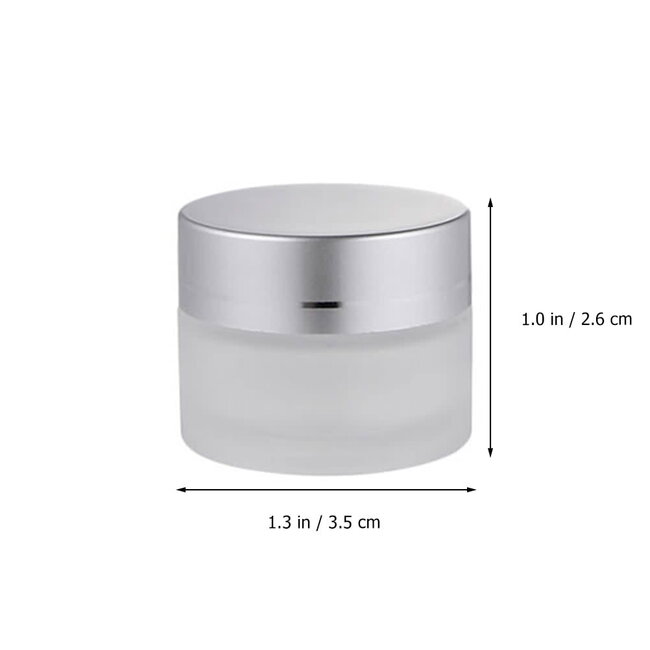 Glass Jar W/ Silver Lid - 1.3 oz