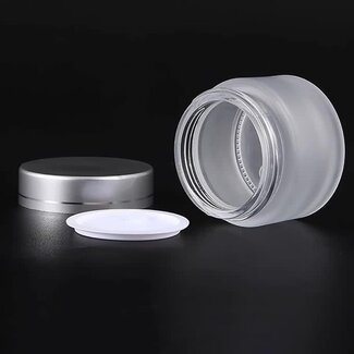 Cre8tion Cre8tion - Glass Jar w/ Silver Lid - S