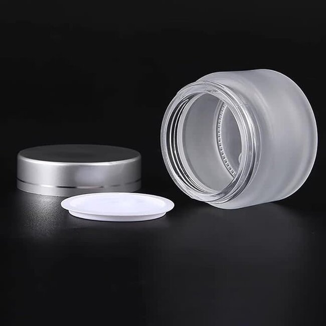 Cre8tion - Glass Jar w/ Silver Lid - S