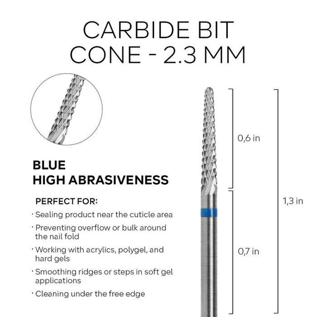 Pink Mask - ProBit Nail Drill Bit - Cone - Blue - M - 119