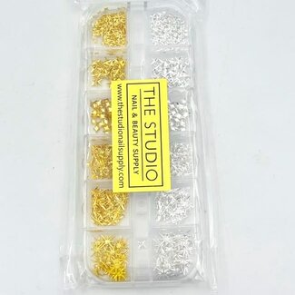 The Studio The Studio - Art Pack #612 - Assorted Silver, Gold Star Charms - 12 styles