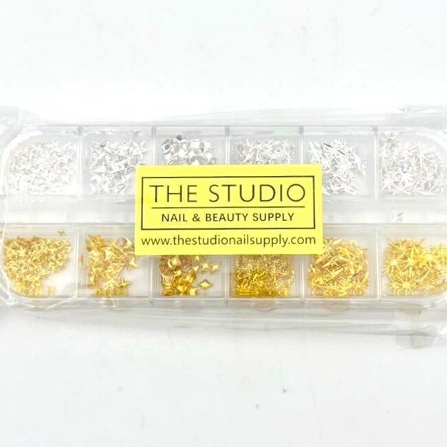 The Studio - Art Pack #612 - Assorted Silver, Gold Star Charms - 12 styles