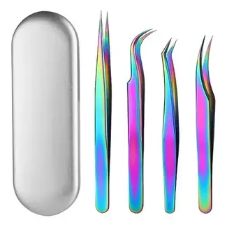 The Studio The Studio - Eyelash Tweezer Kit - 4 Pcs - Unicorn