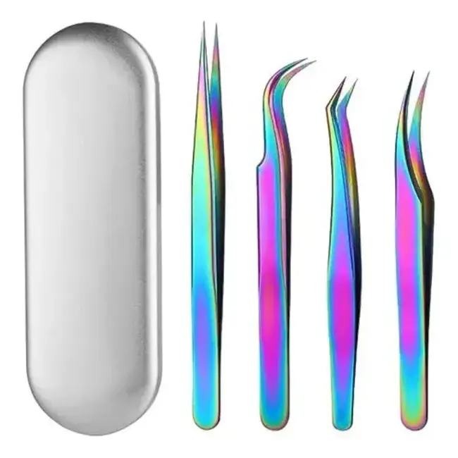 The Studio - Eyelash Tweezer Kit - 4 Pcs - Unicorn