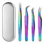 The Studio - Eyelash Tweezer Kit - 4 Pcs - Unicorn