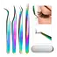 The Studio - Eyelash Tweezer Kit - 4 Pcs - Unicorn