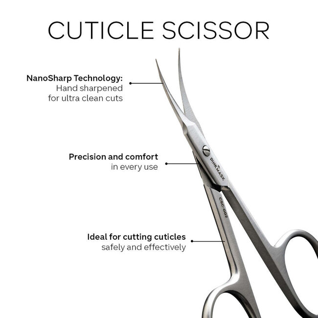 Pink Mask - Cuticle Scissor - Left Handed - 002