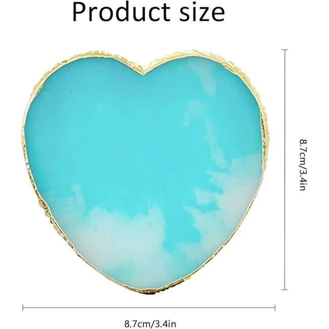 The Studio - Rock Plate Palette  - Heart - Aqua