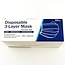 Face Mask - Disposable - White 3 Layer - 50 count