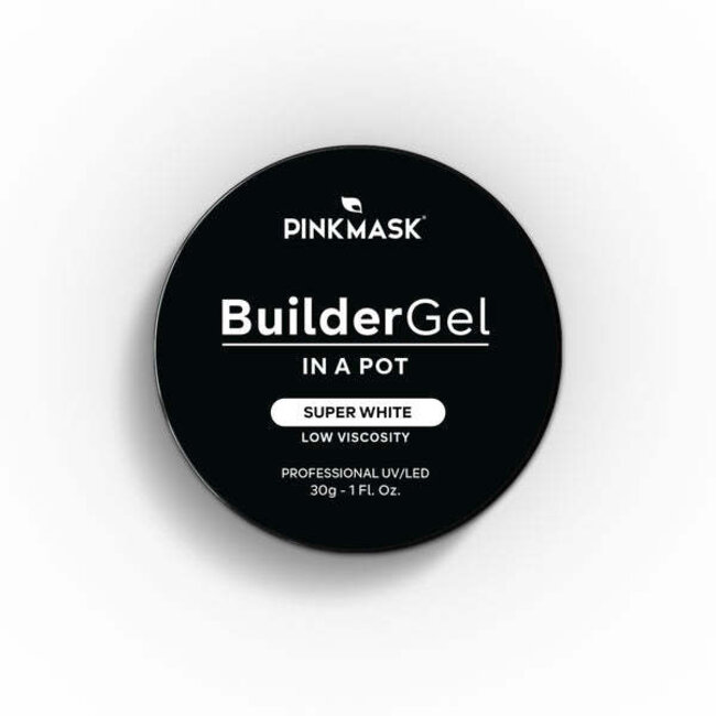 Pink Mask - Builder Gel in a Pot - Super White