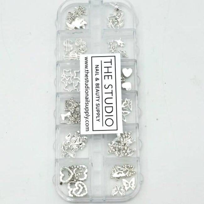 The Studio - Art Pack #624 - Butterfly, Star, Heart - Silver