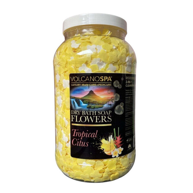 Volcano Spa - Dry Bath Soap Flowers - 1 gal - Tropical Citrus
