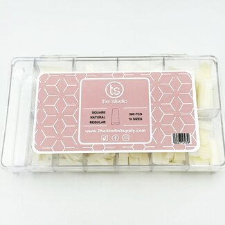 The Studio The Studio - Nail Tip Box - Square Natural Regular