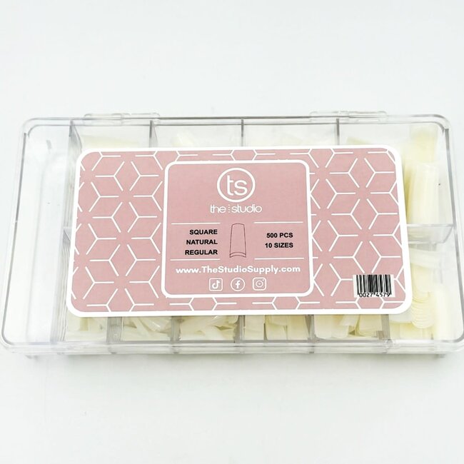The Studio - Nail Tip Box - Square Natural Regular