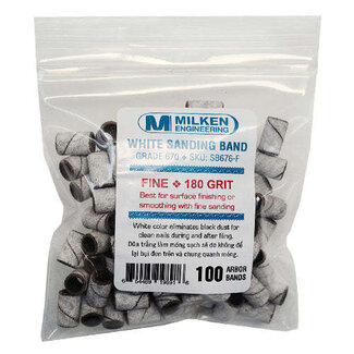 Milken - White Sanding Bands - 100 count - Fine - 180 Grit