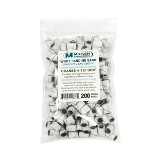 Milken - White Sanding Bands - 200 count - Coarse - 120 Grit