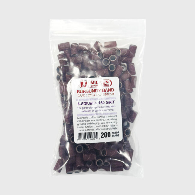Milken - Dark Brown Sanding Bands - 200 count - Medium - 150 Grit