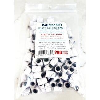 Milken - White Sanding Bands - 200 count - Fine - 180 Grit