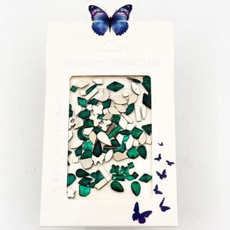 The Studio The Studio - Art Pack #323 - Assorted Green Iridescent Rhinestones