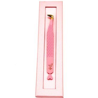 Love, Bella Love, Bella -  Fiber Tip Tweezer - Pink - 5 - Gold