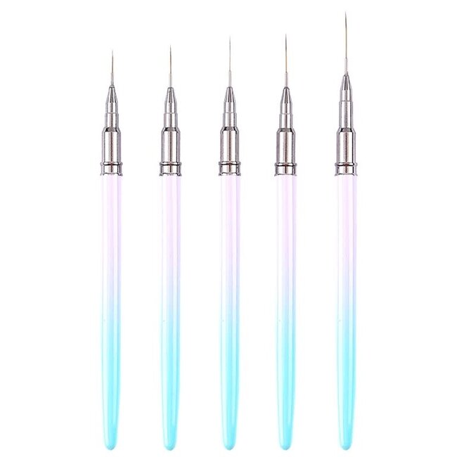 The Studio - Liner Brush - 5 PC - Blue/Pink Ombre